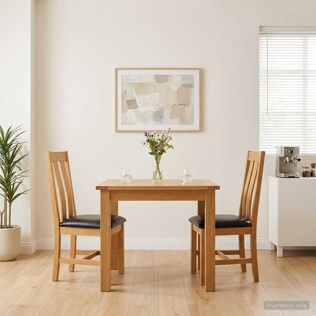 Étkezőszék 2 pcs tömör tölgyfa fekete 45 x 54 x 100 cm