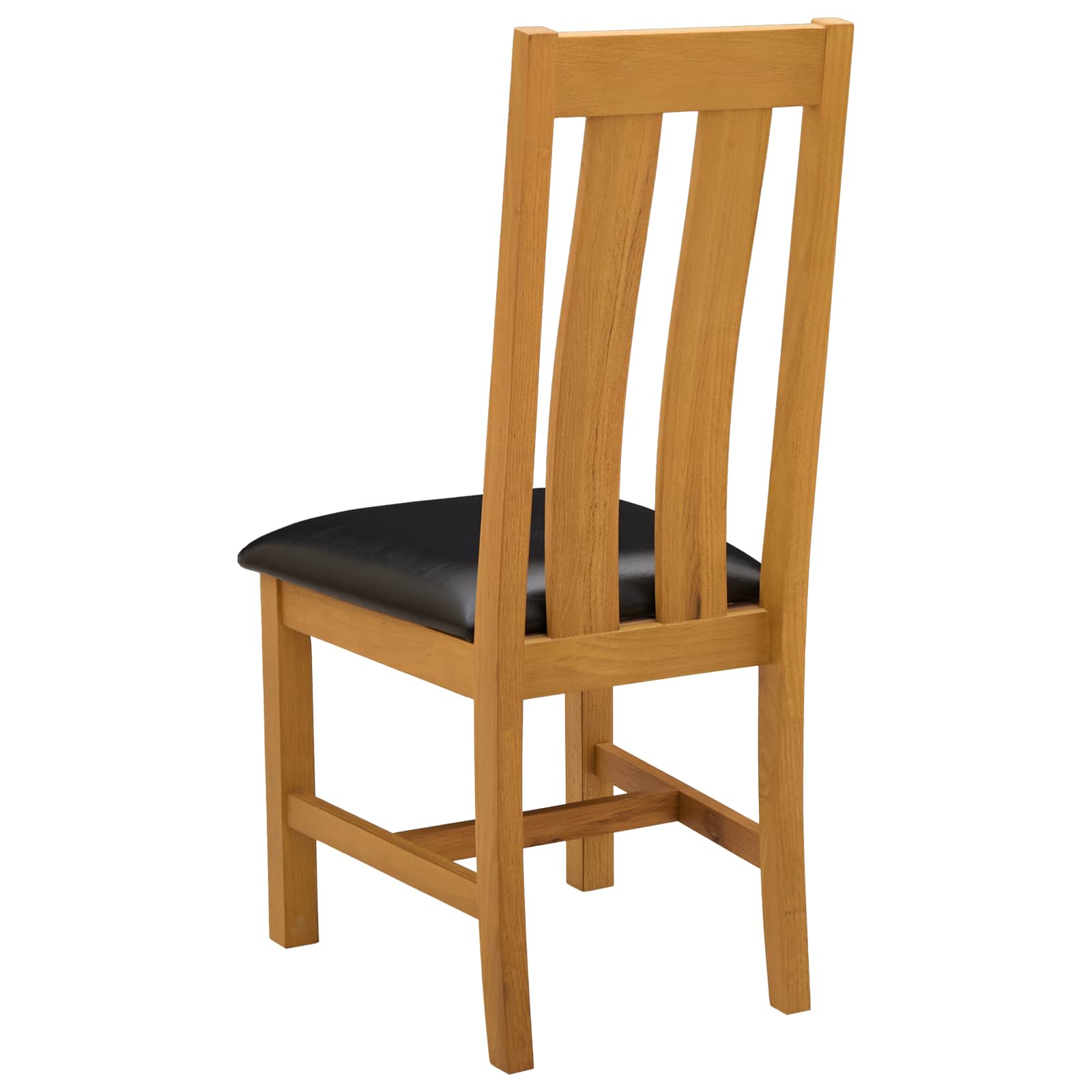 Étkezőszék 2 pcs tömör tölgyfa fekete 45 x 54 x 100 cm