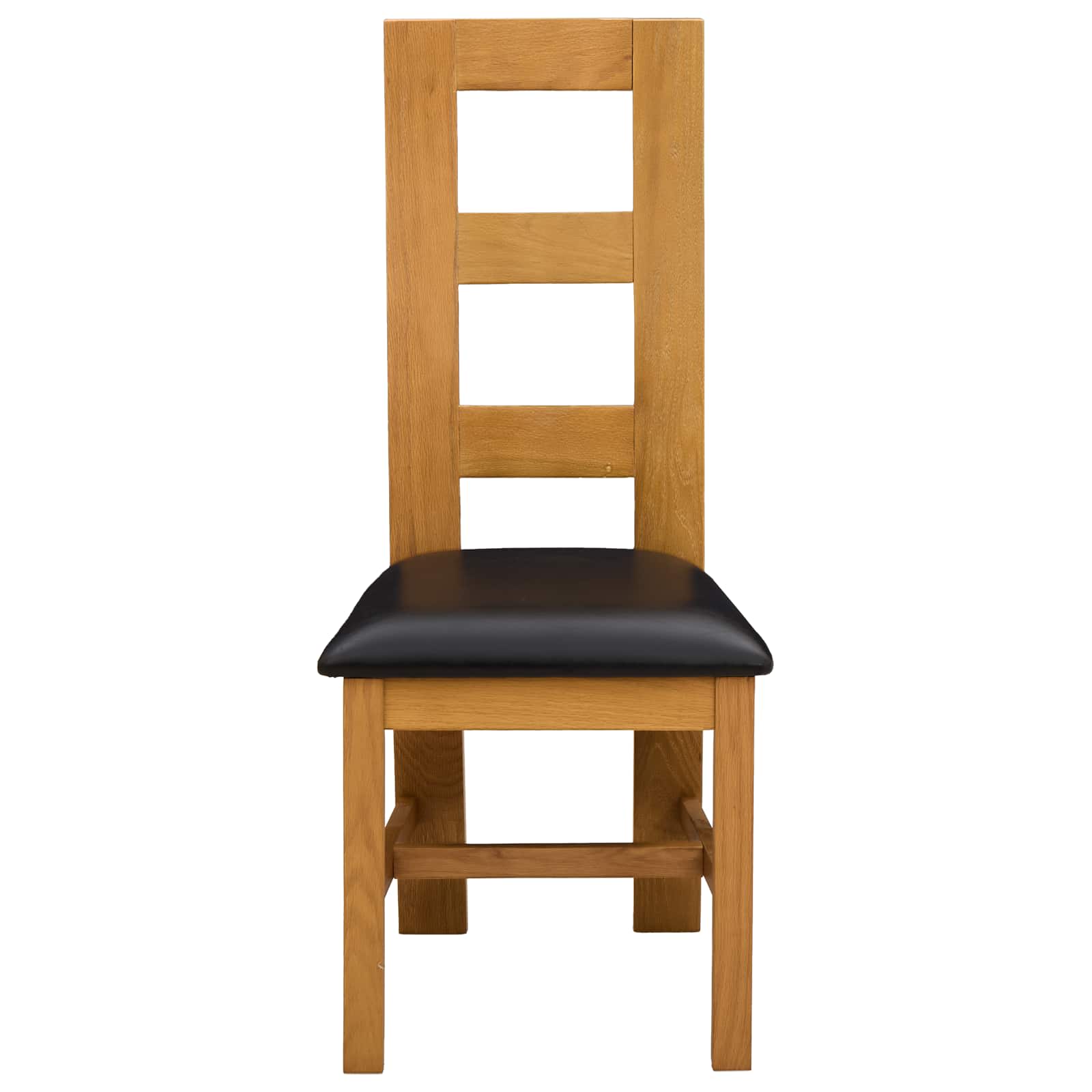 Étkezőszék 2 pcs tömör tölgyfa fekete 45 x 51 x 105 cm