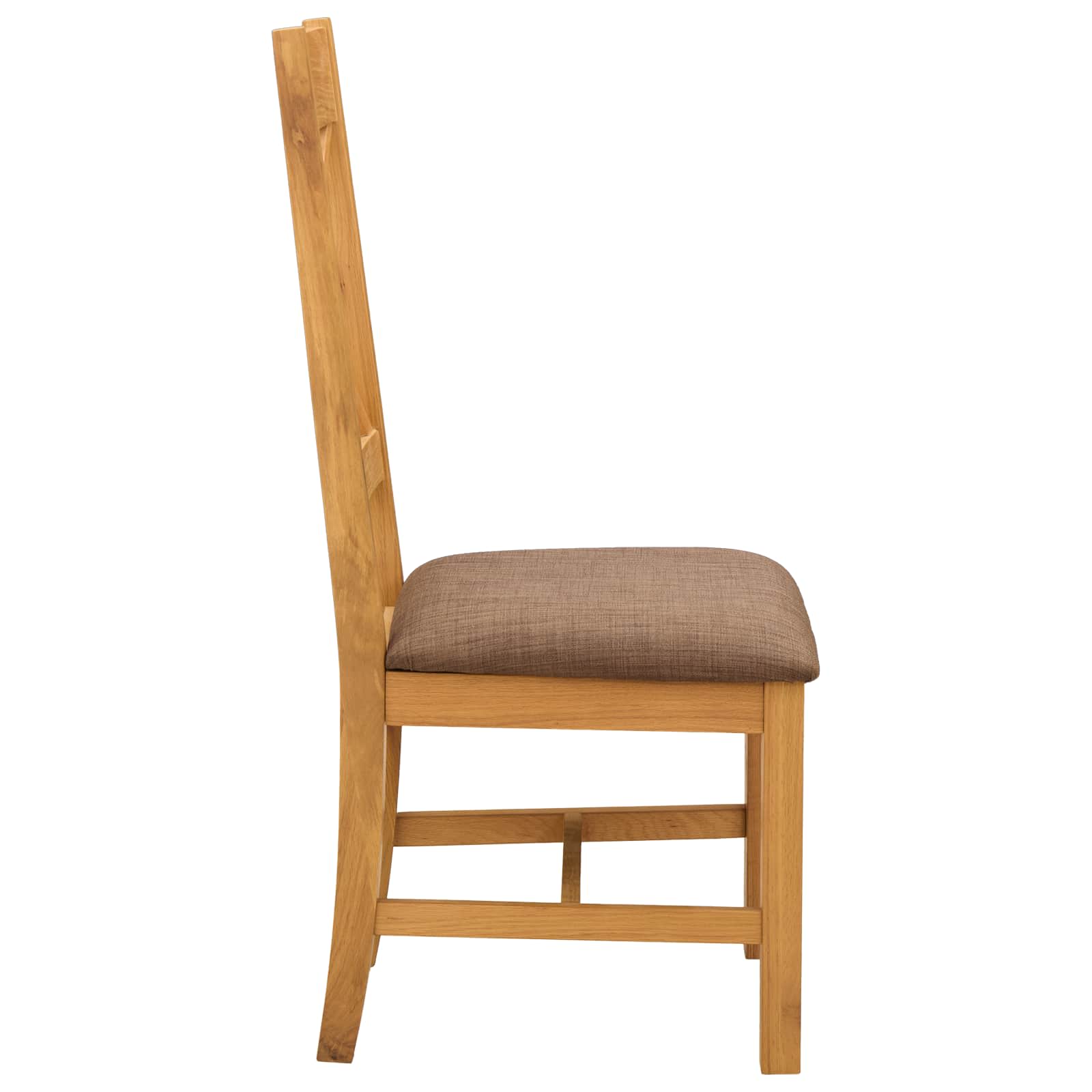 Étkezőszék 2 pcs tömör tölgyfa szürke 45 x 54 x 105 cm