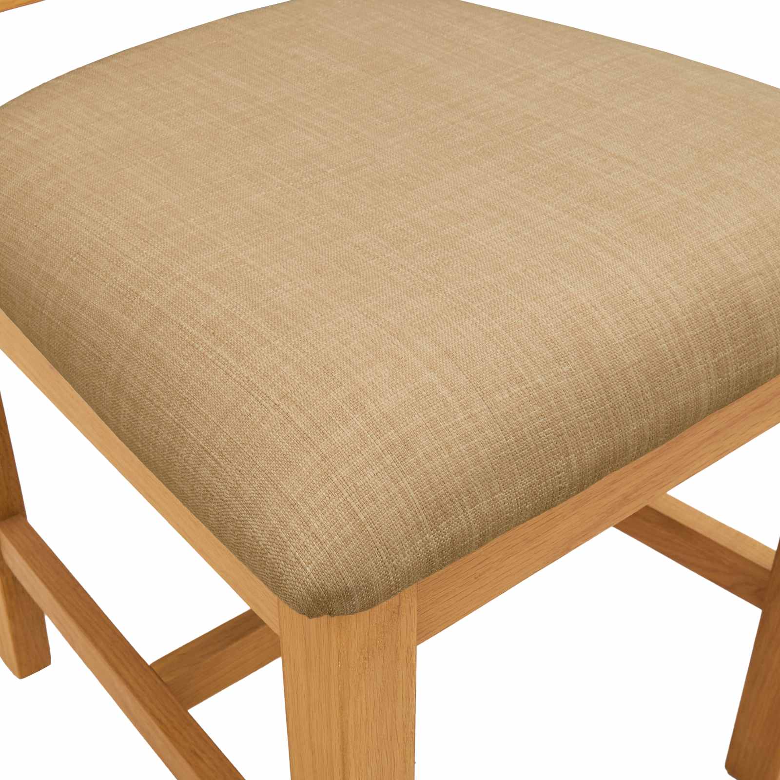 Étkezőszék 2 pcs tömör tölgyfa bézs 45 x 54 x 105 cm