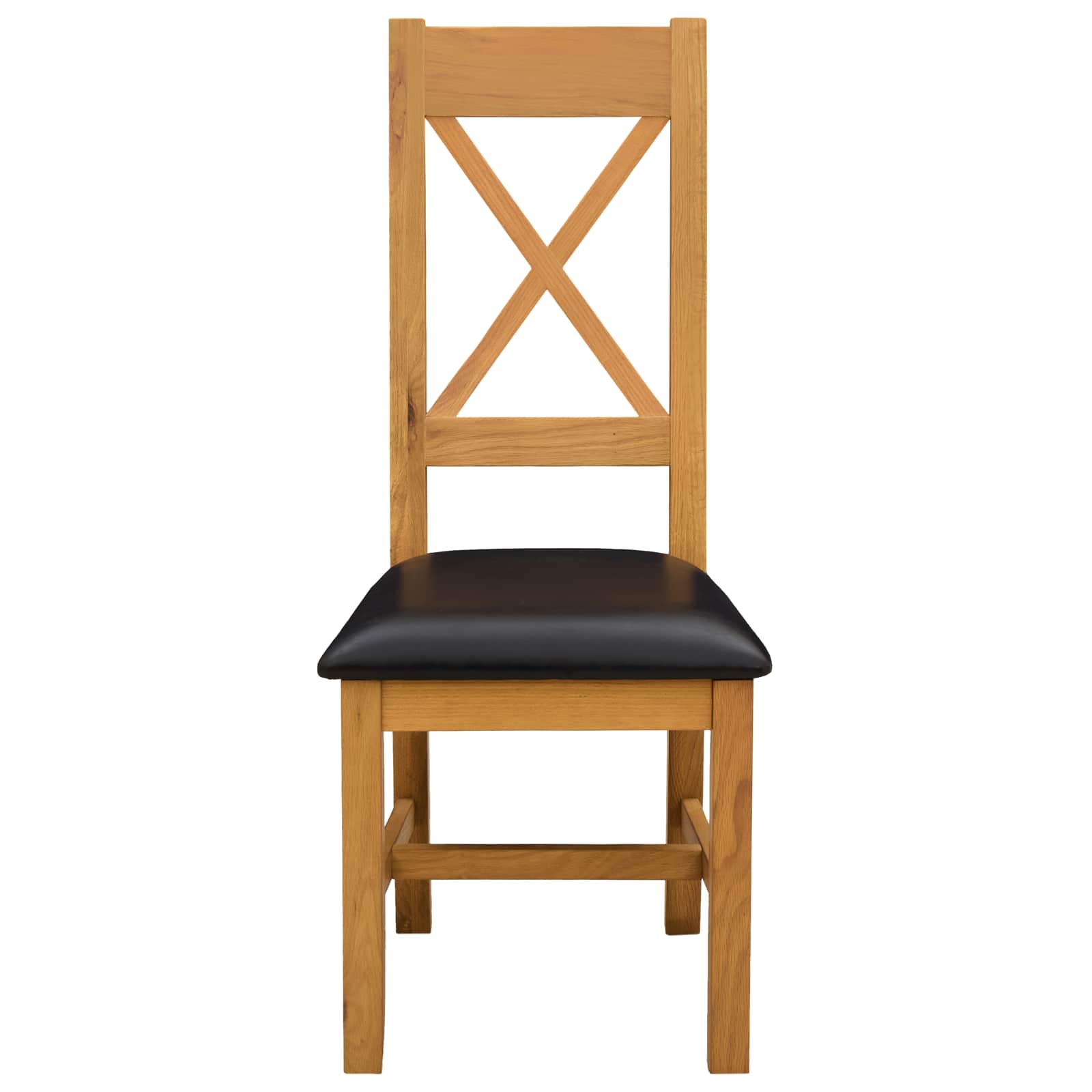 Étkezőszék 2 pcs tömör tölgyfa fekete 45 x 54 x 105 cm