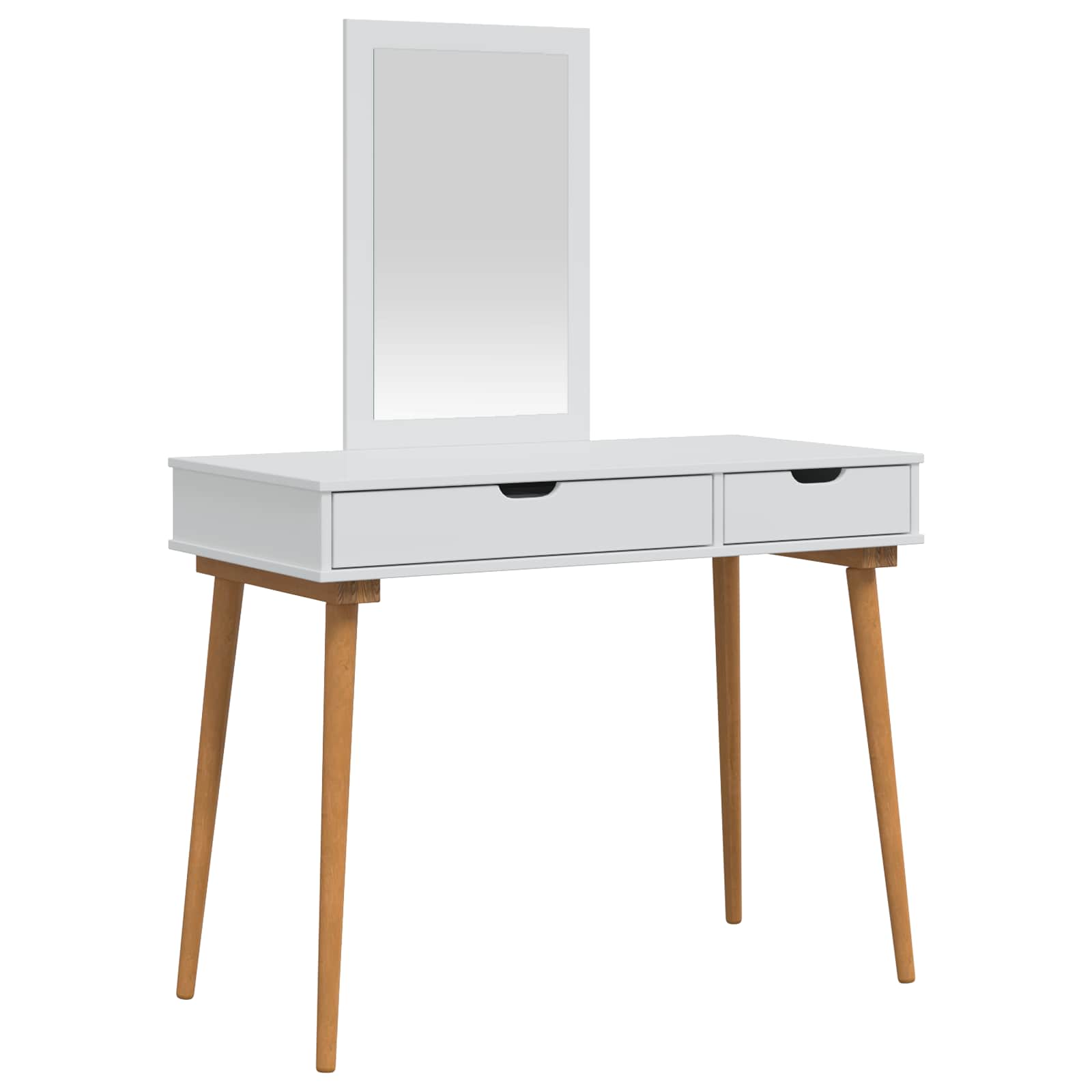 Sminkasztal készlet fauske 2 pcs fehér 100 x 50 x 143 cm