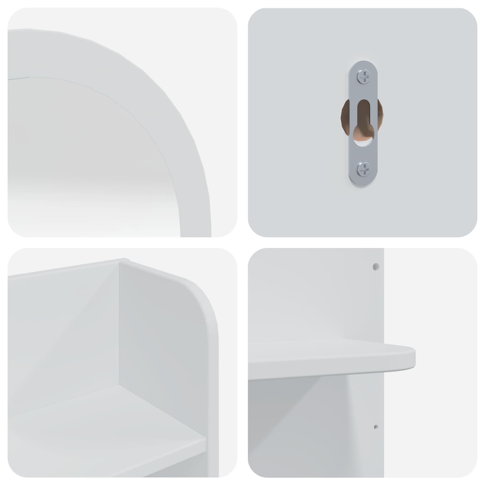 Sminkasztal készlet fauske 3 pcs fehér 76 x 50 x 143 cm