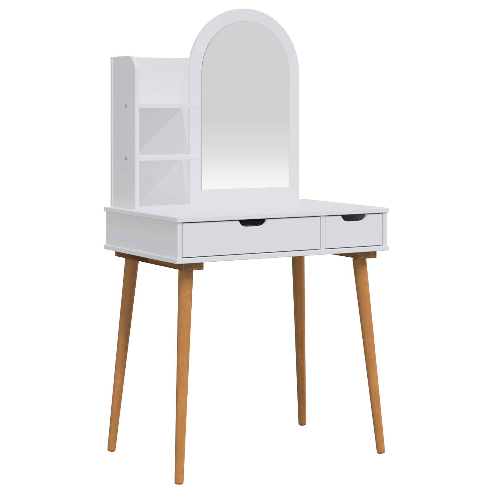Sminkasztal készlet fauske 3 pcs fehér 76 x 50 x 143 cm