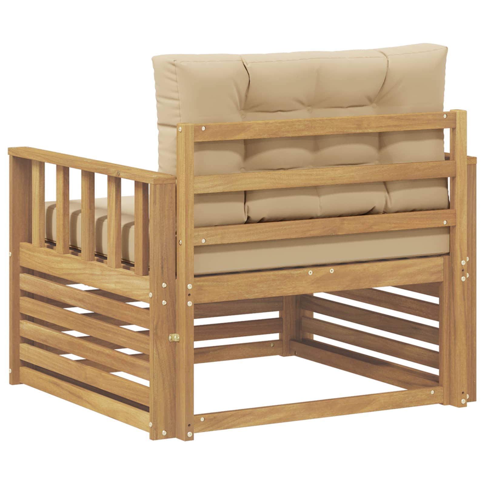 Kültéri kanapé poliészter fehér és bézs