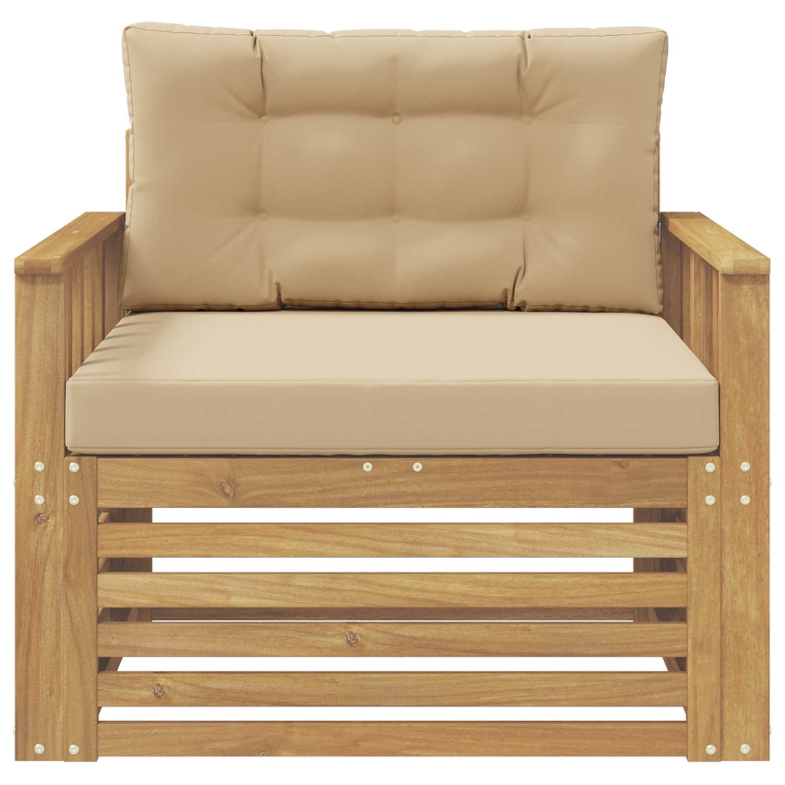 Kültéri kanapé poliészter fehér és bézs