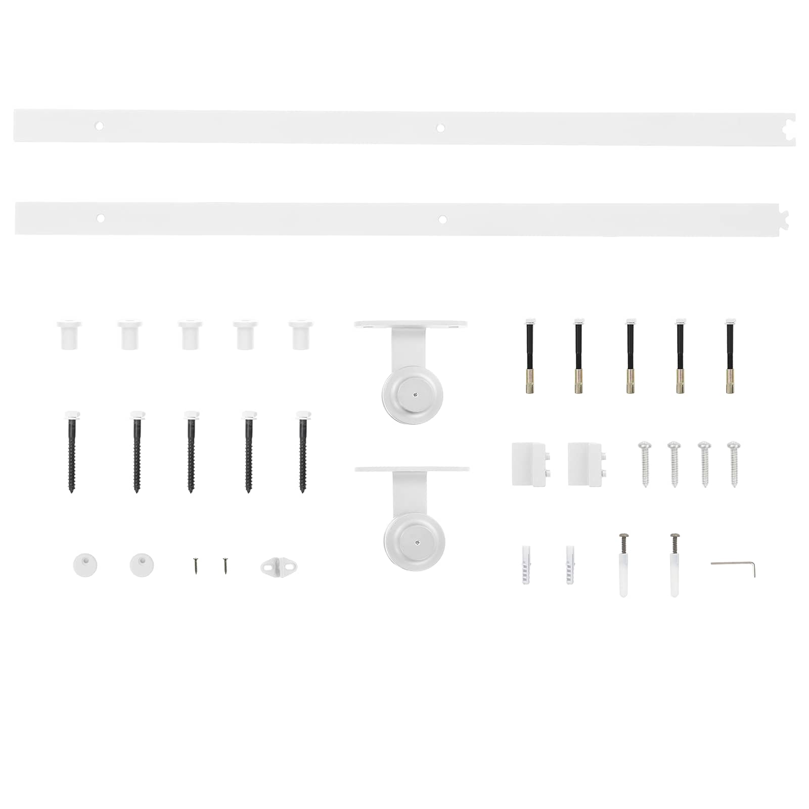 Csúszó ajtó természetes és fehér 95 x 210 cm szilárd fenyőfa