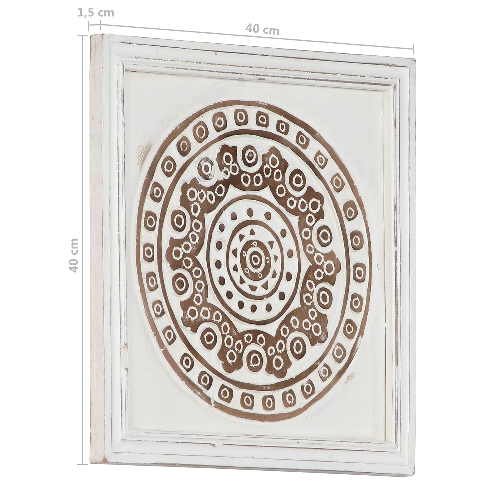 Művészeti dekoráció 2 pcs barna és fehér 40 x 40 x 1,5 cm