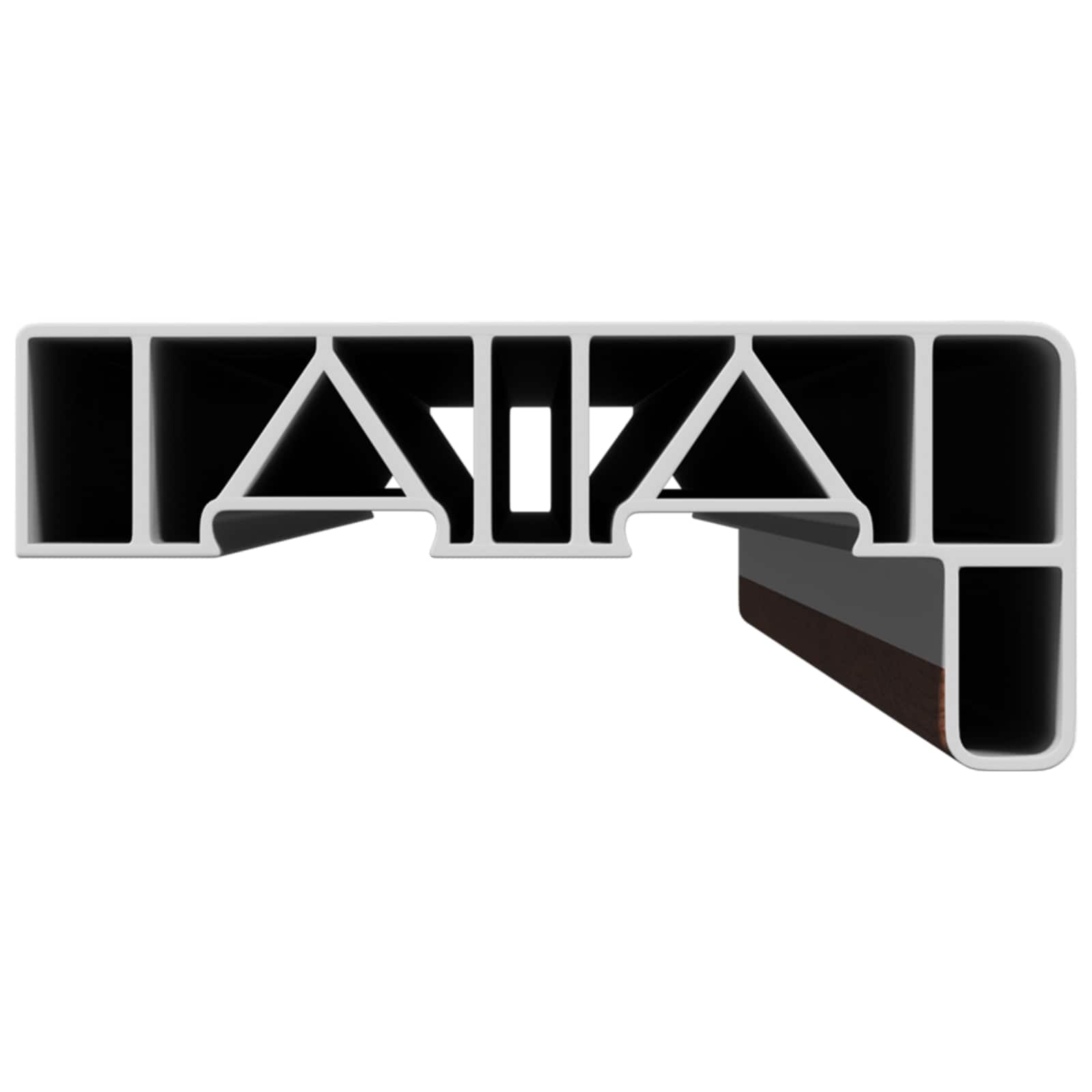 Ablakpárkány barna fa 80 x 10 x 4,5 cm pvc