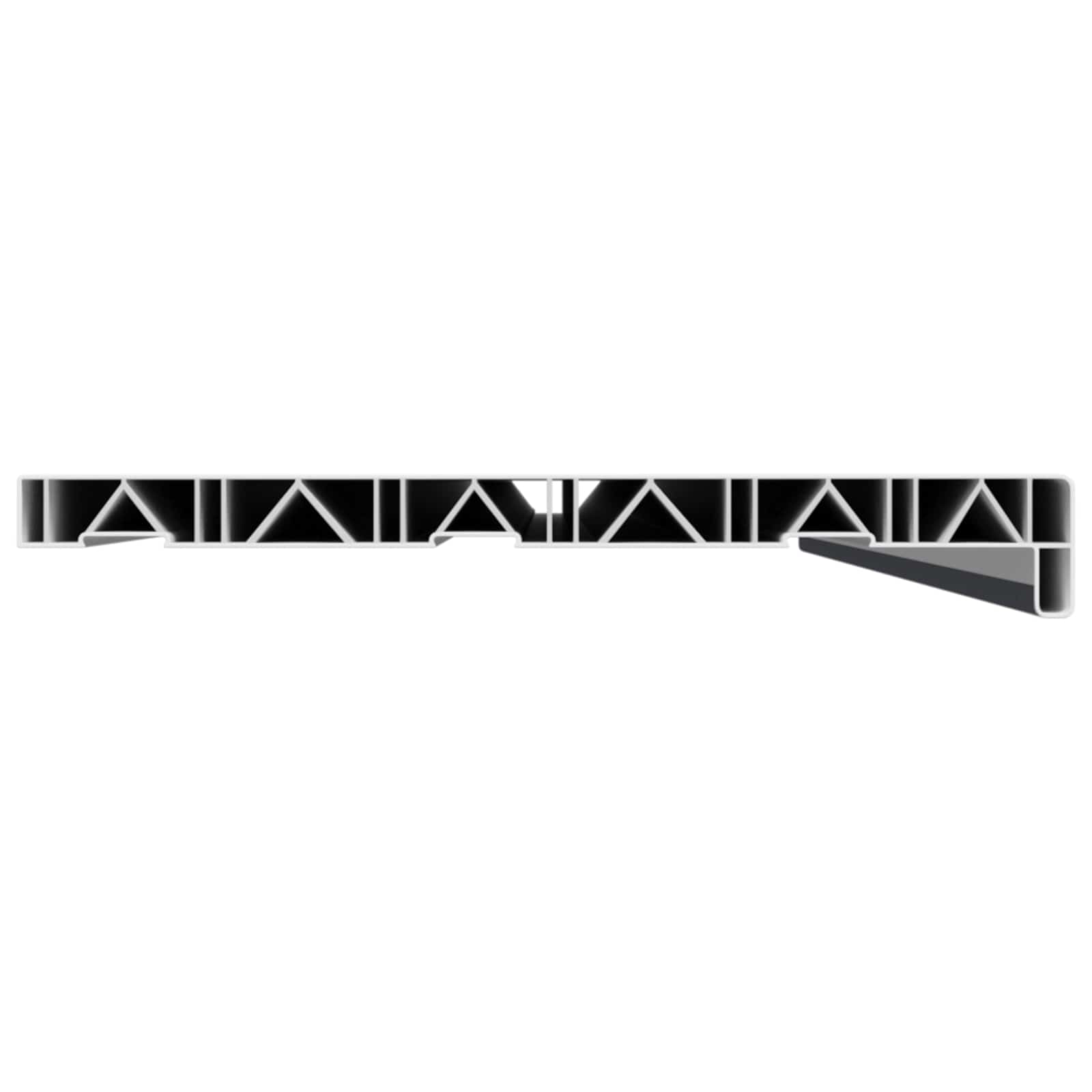 Ablakpárkány antracit fa erezettel 160 x 30 x 4,5 cm pvc