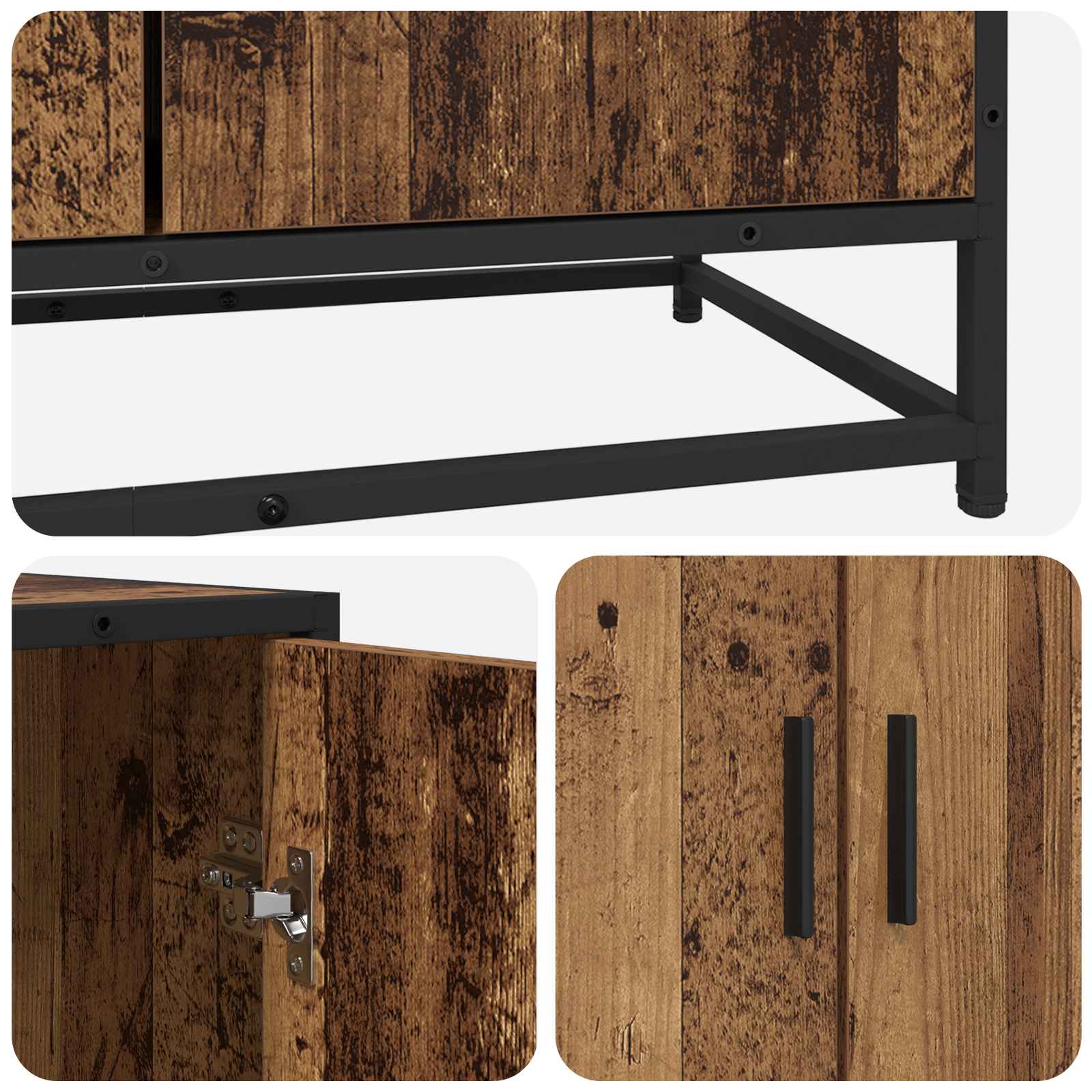 Széf antik fa 134 x 35 x 76 cm szerelt fa