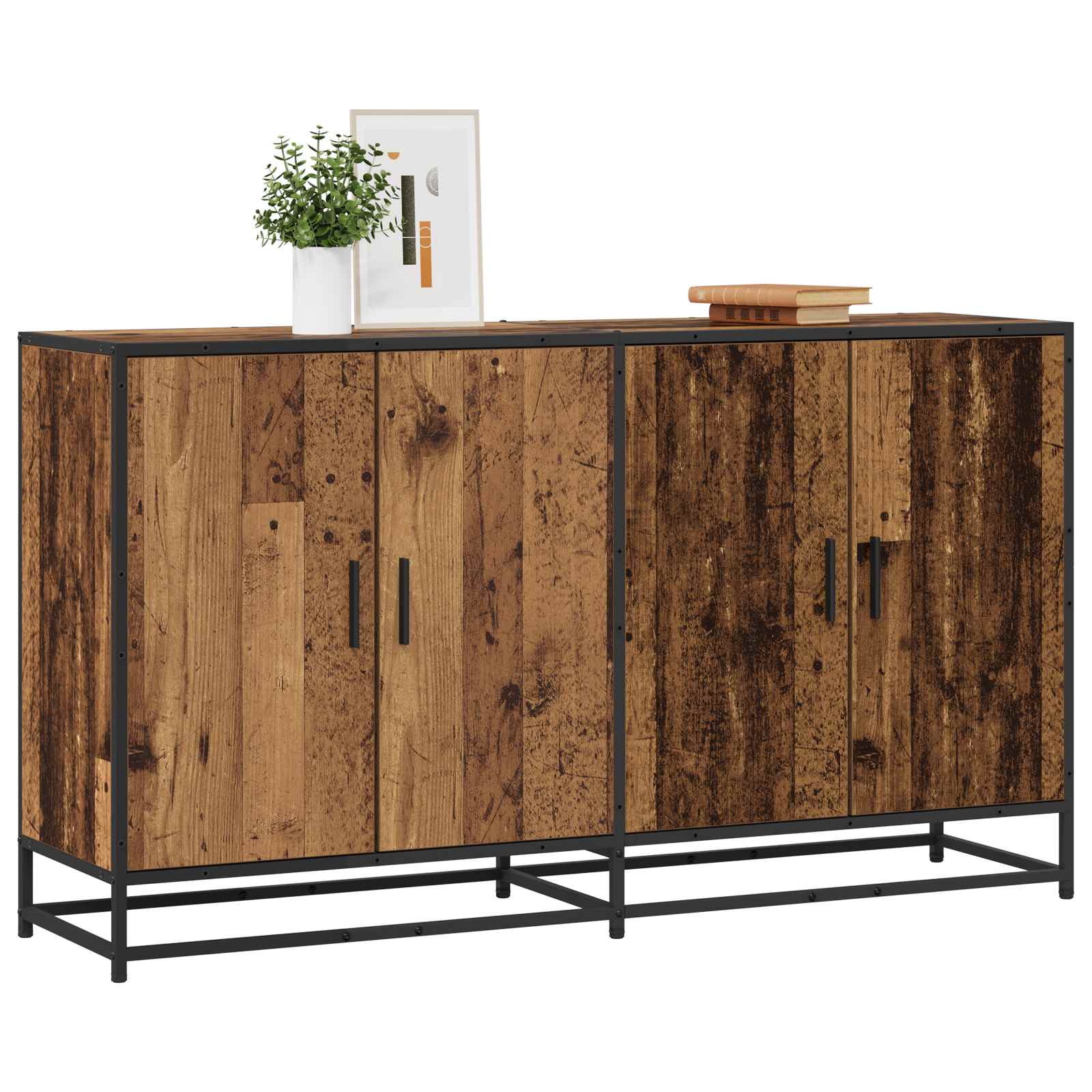 Széf antik fa 134 x 35 x 76 cm szerelt fa