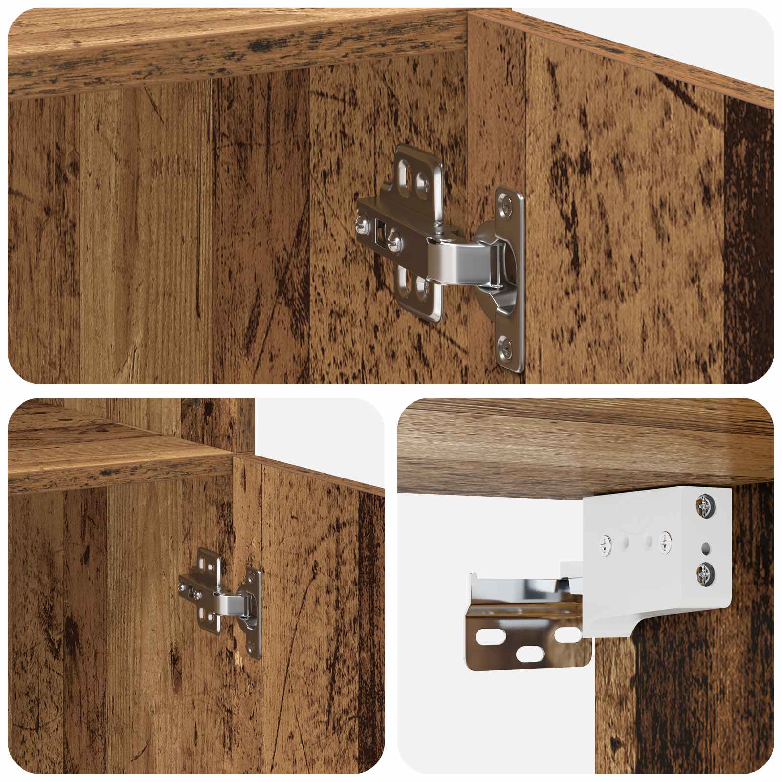 Polcos tárolószekrény antik fa 70 x 42,5 x 225 cm szerelt fa