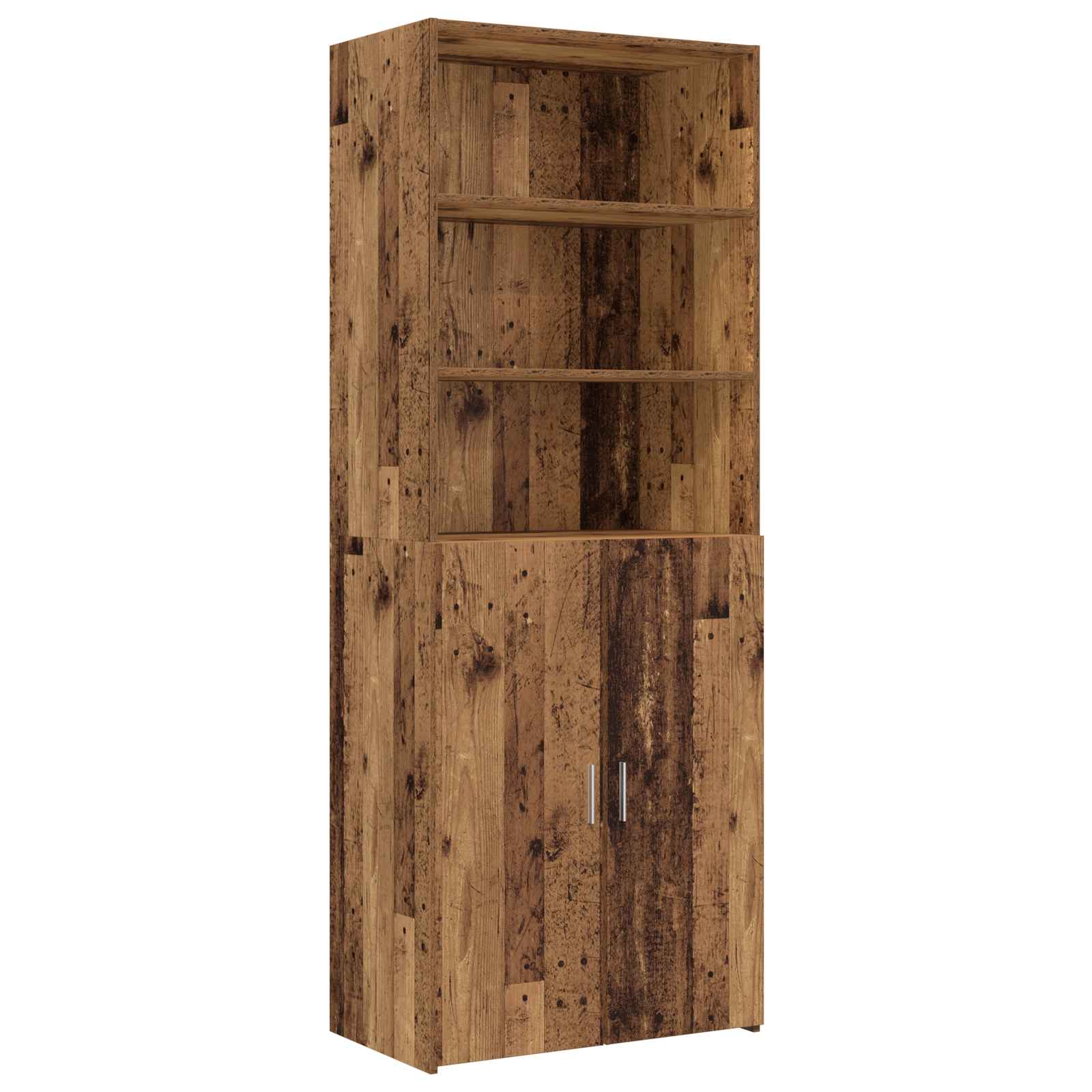 Polcos tárolószekrény antik fa 70 x 42,5 x 225 cm szerelt fa