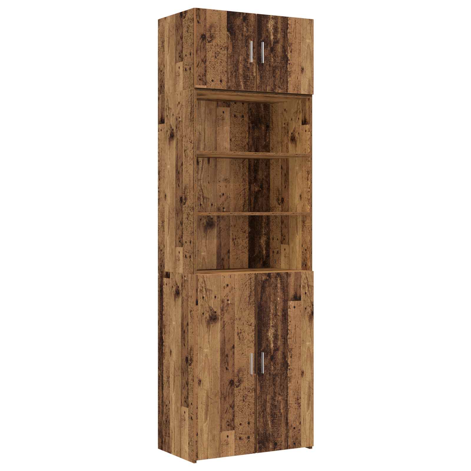 Polcos tárolószekrény antik fa 70 x 42,5 x 225 cm szerelt fa