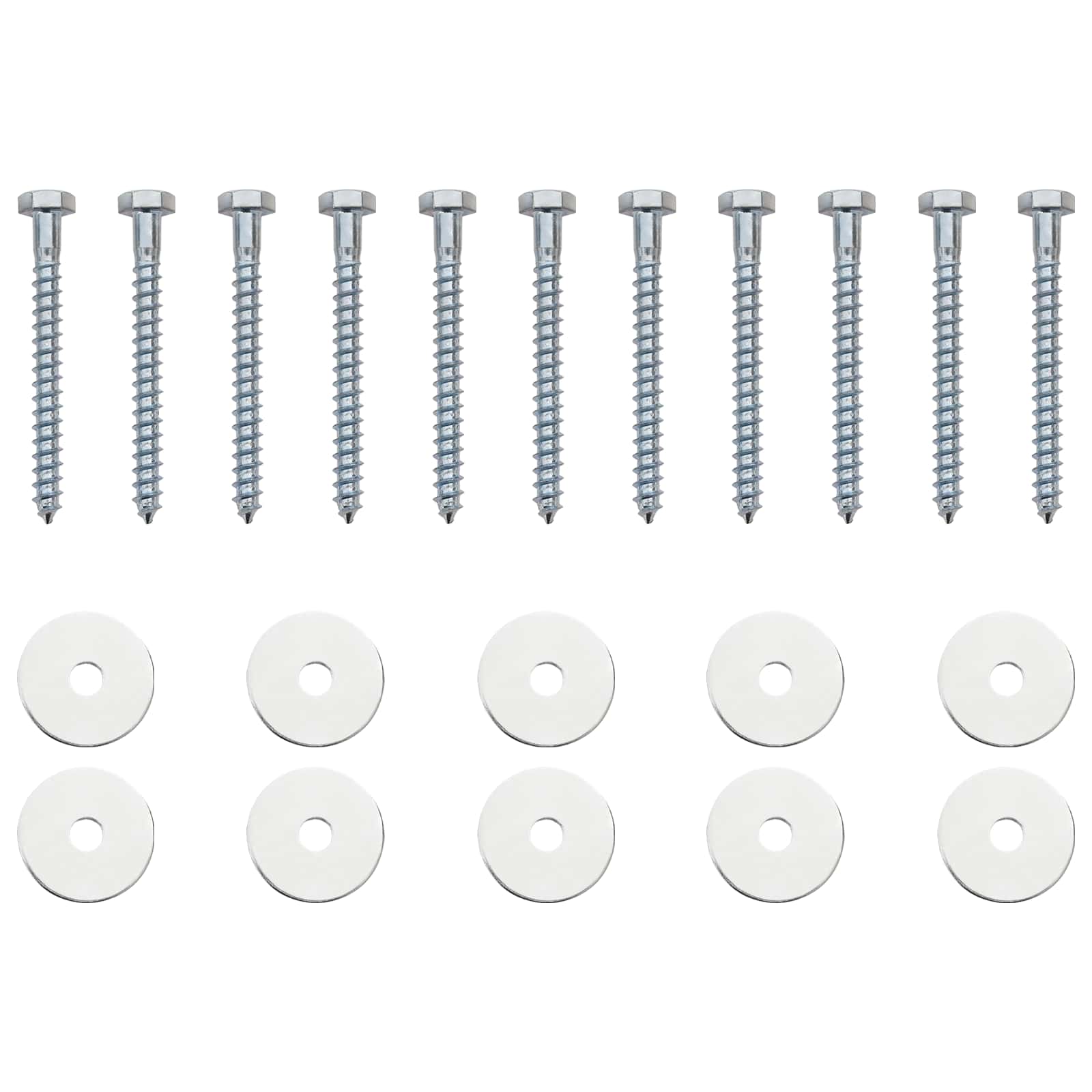 Földi horgony 10 pcs ezüst ø10 x 40 cm galvanizált fém