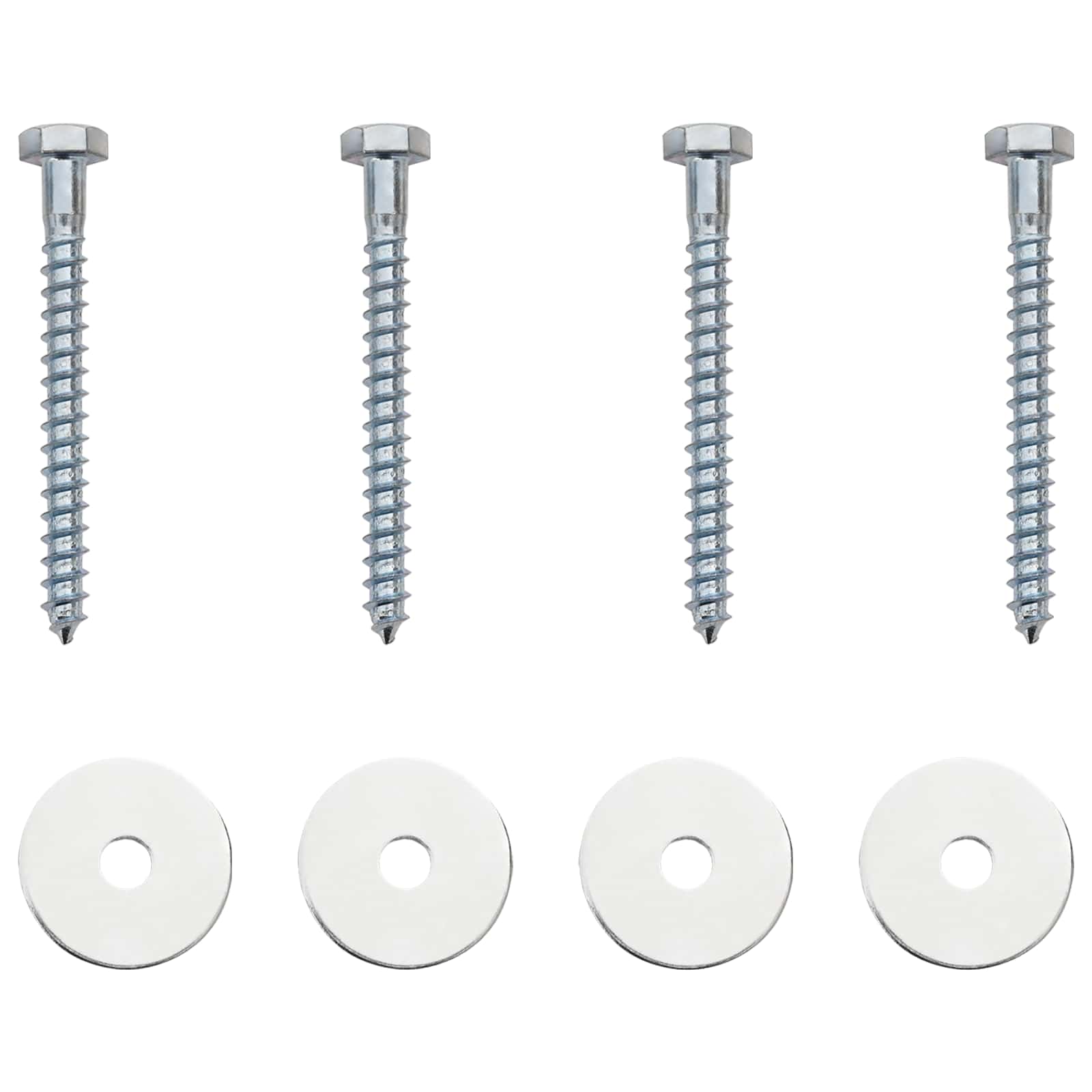 Földi horgony 4 pcs ezüst ø10 x 50 cm galvanizált fém