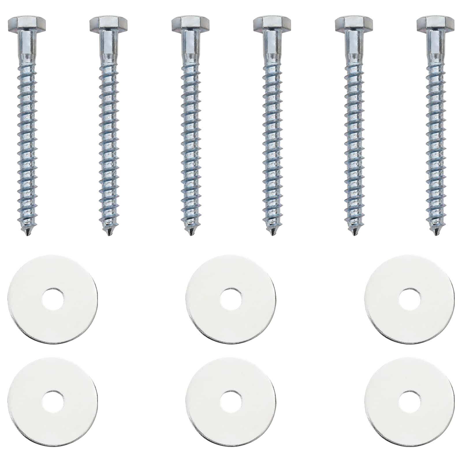 Földi horgony 6 pcs ezüst ø10 x 50 cm galvanizált fém