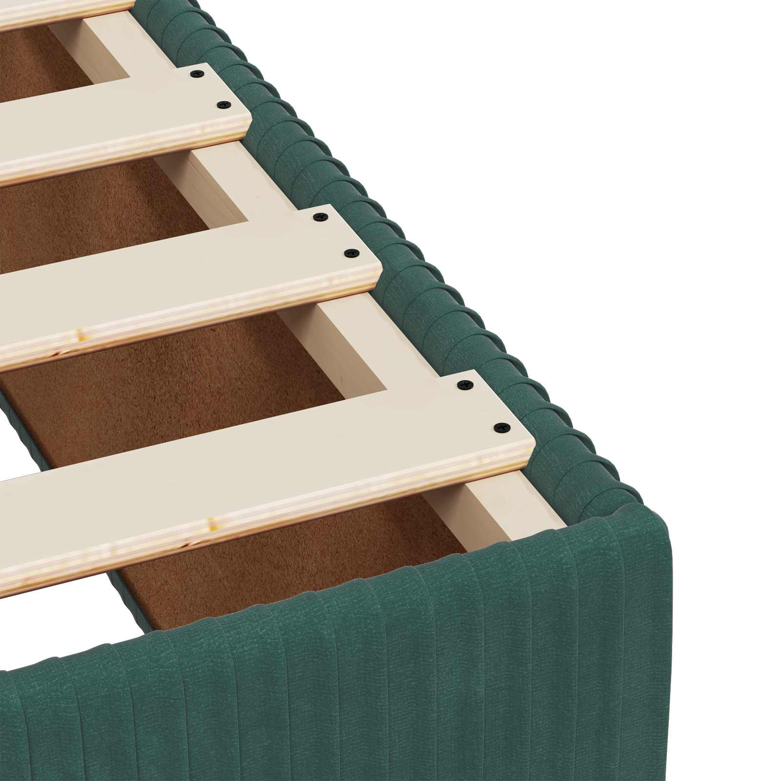 Boxspring ágy matraccal sötétzöld 200 x 200 cm bársony