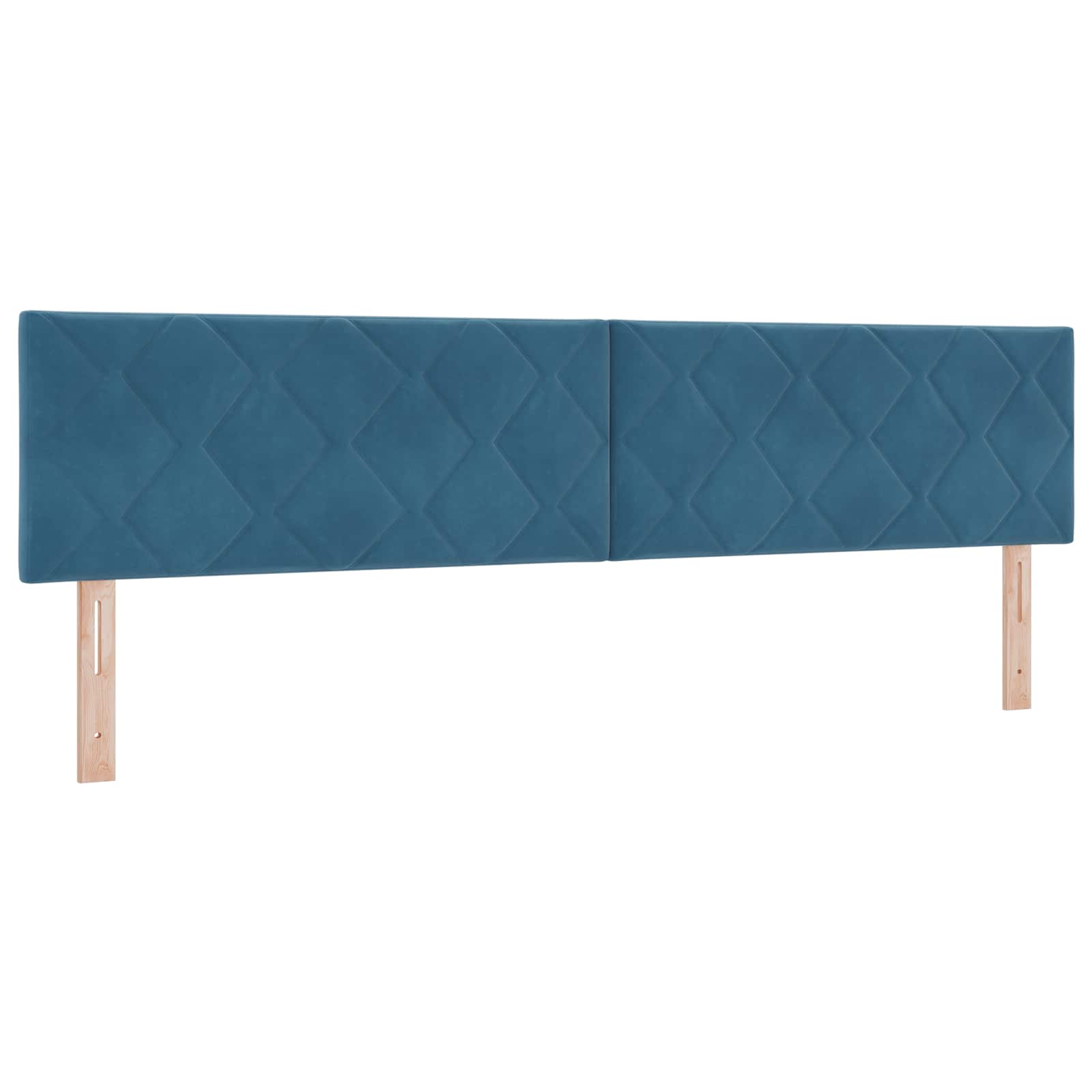 Boxspring ágy matraccal fejtámlával kék 200 x 200 cm bársony