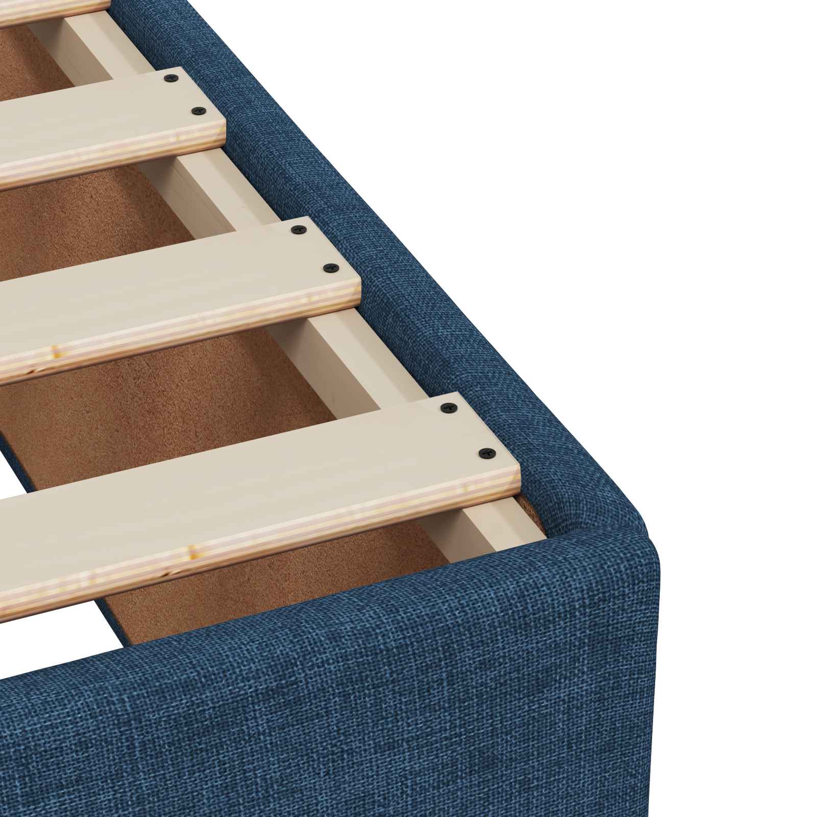 Boxspring ágy matraccal fejtámlával kék 120 x 190 cm szövet