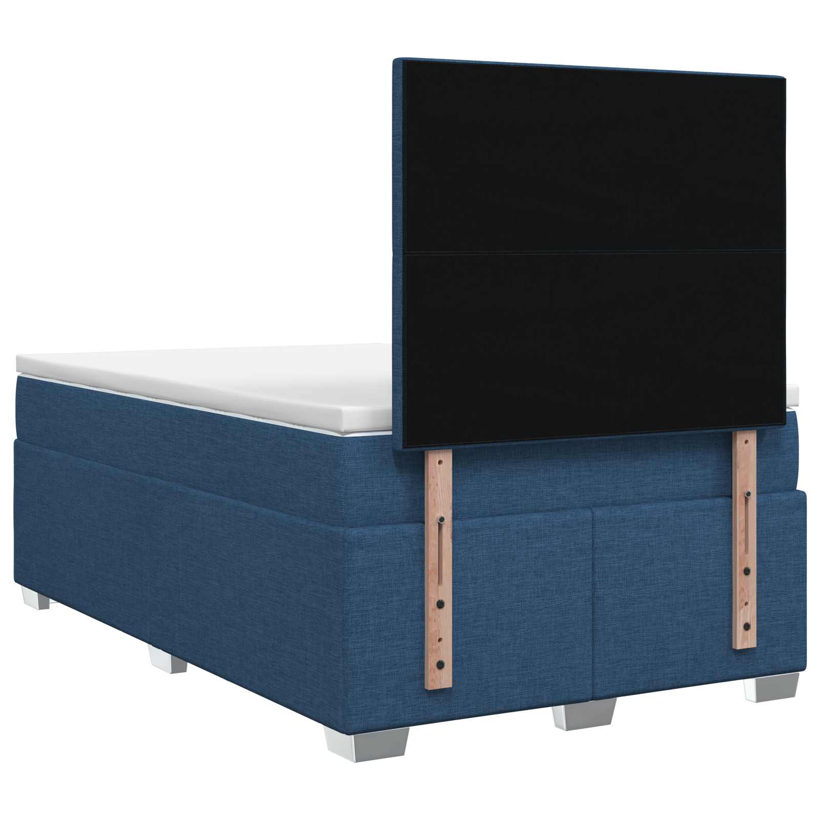 Boxspring ágy matraccal fejtámlával kék 120 x 190 cm szövet