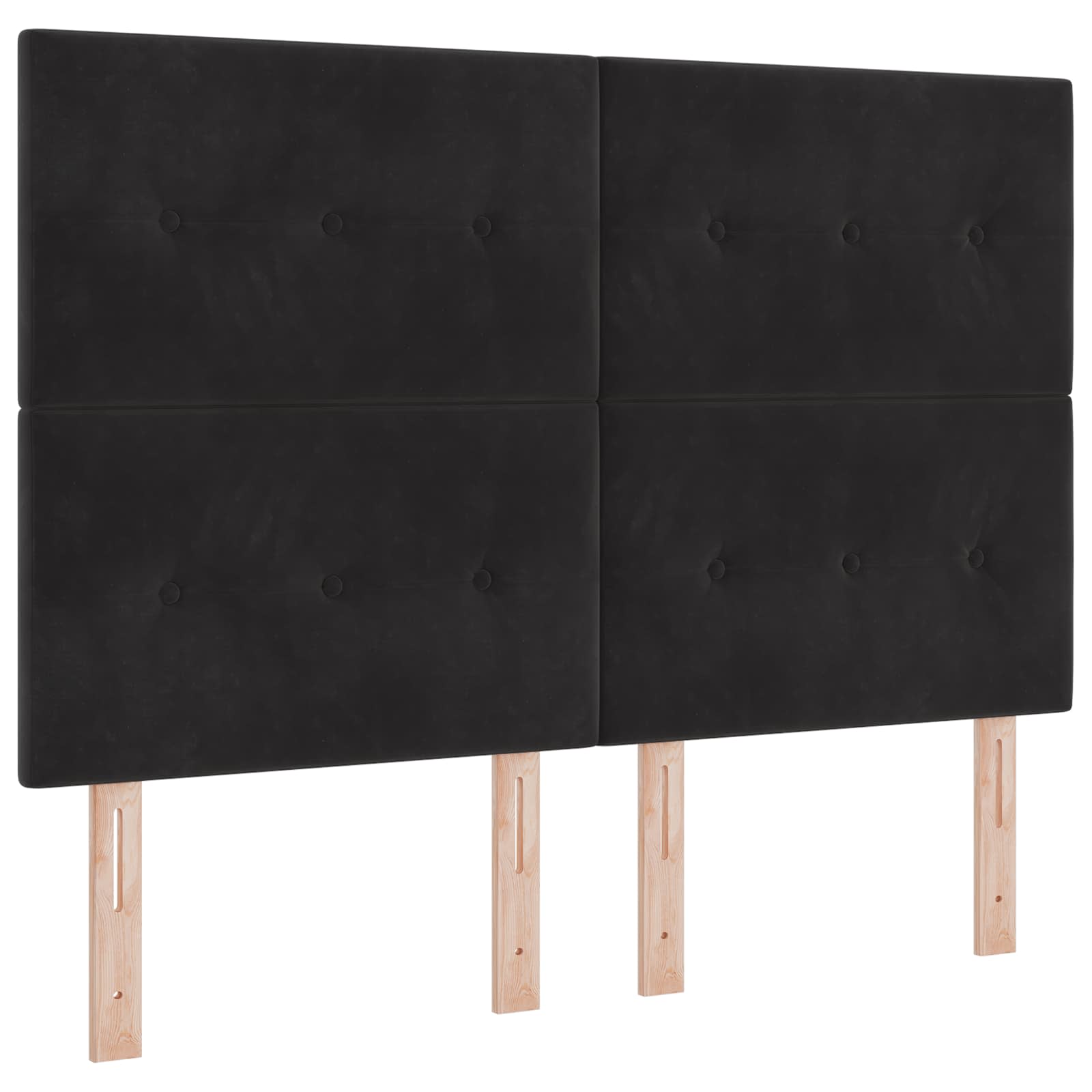Boxspring ágy matraccal fejtámlával fekete 180 x 200 cm bársony
