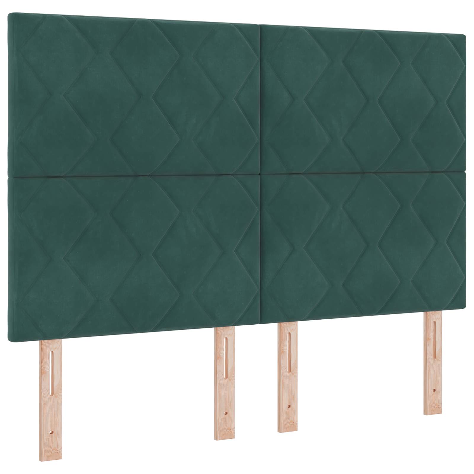 Óriási ágy matrac és led világítással sötétzöld 160 x 200 cm
