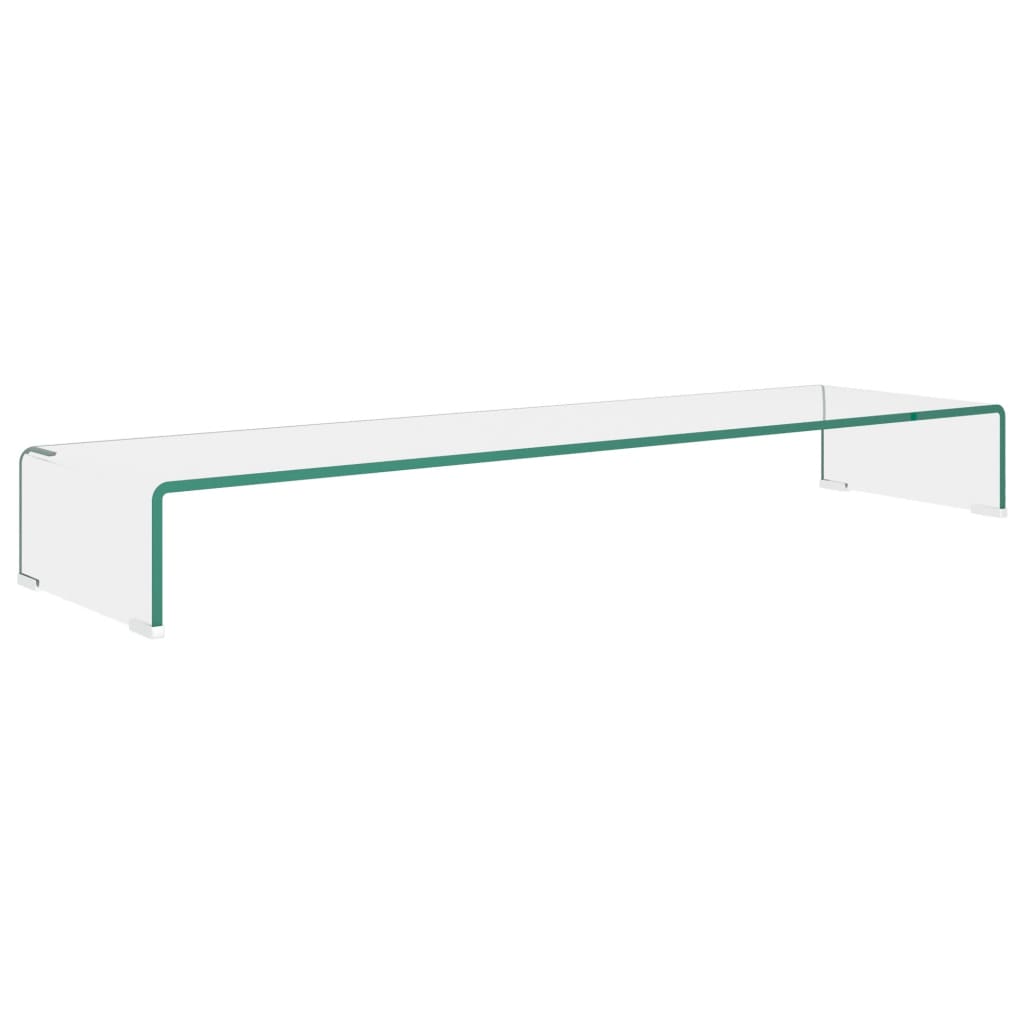 Átlátszó üveg tv/monitor állvány 110x30x13 cm Átlátszó üveg tv/monitor állvány 110x30x13 cm