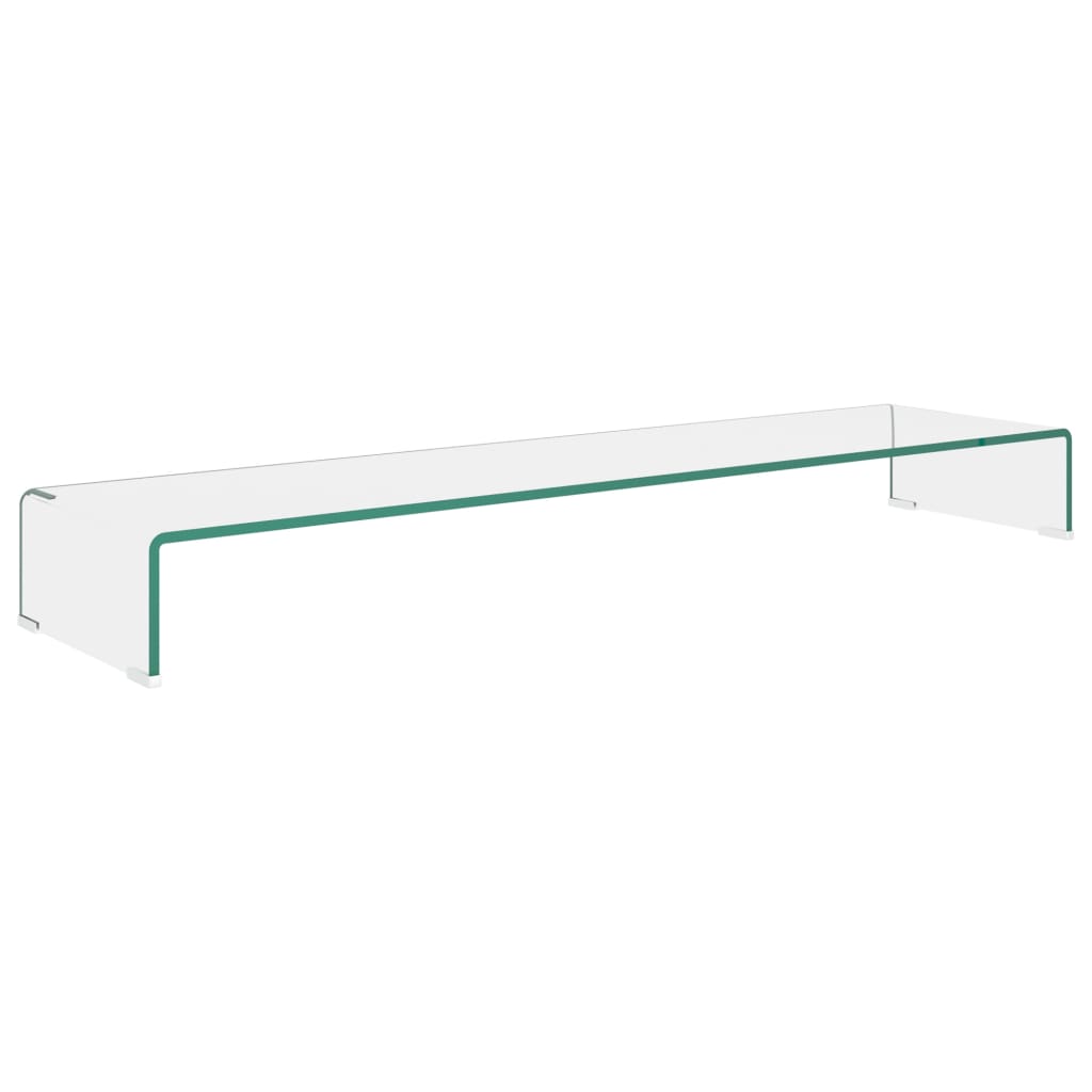 Átlátszó üveg tv/monitor állvány 120x30x13 cm Átlátszó üveg tv/monitor állvány 120x30x13 cm