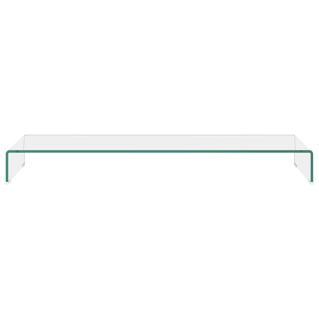 Átlátszó üveg tv/monitor állvány 120x30x13 cm Átlátszó üveg tv/monitor állvány 120x30x13 cm