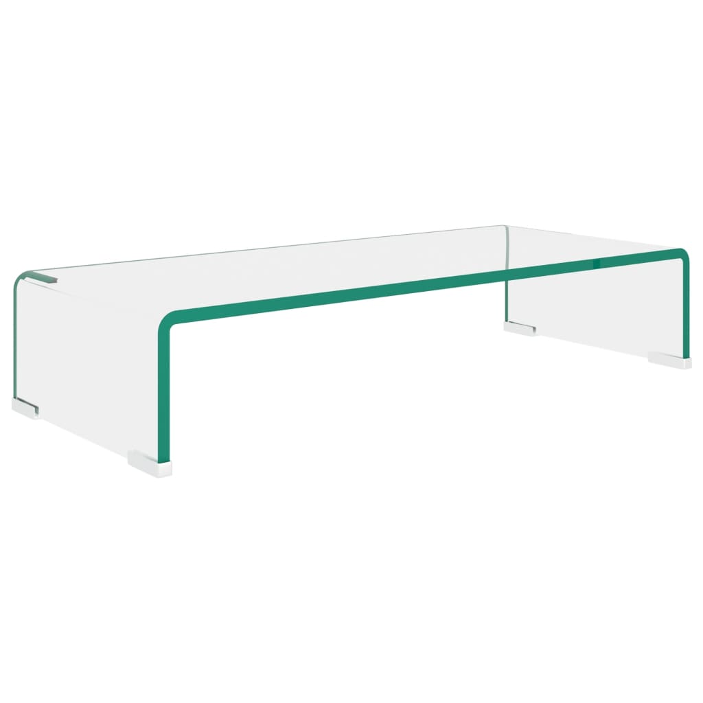 Átlátszó üveg tv/monitor állvány 60x25x11 cm Átlátszó üveg tv/monitor állvány 60x25x11 cm