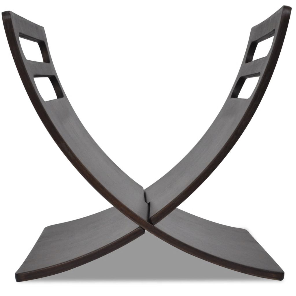 Barna álló fa újságtartó állvány