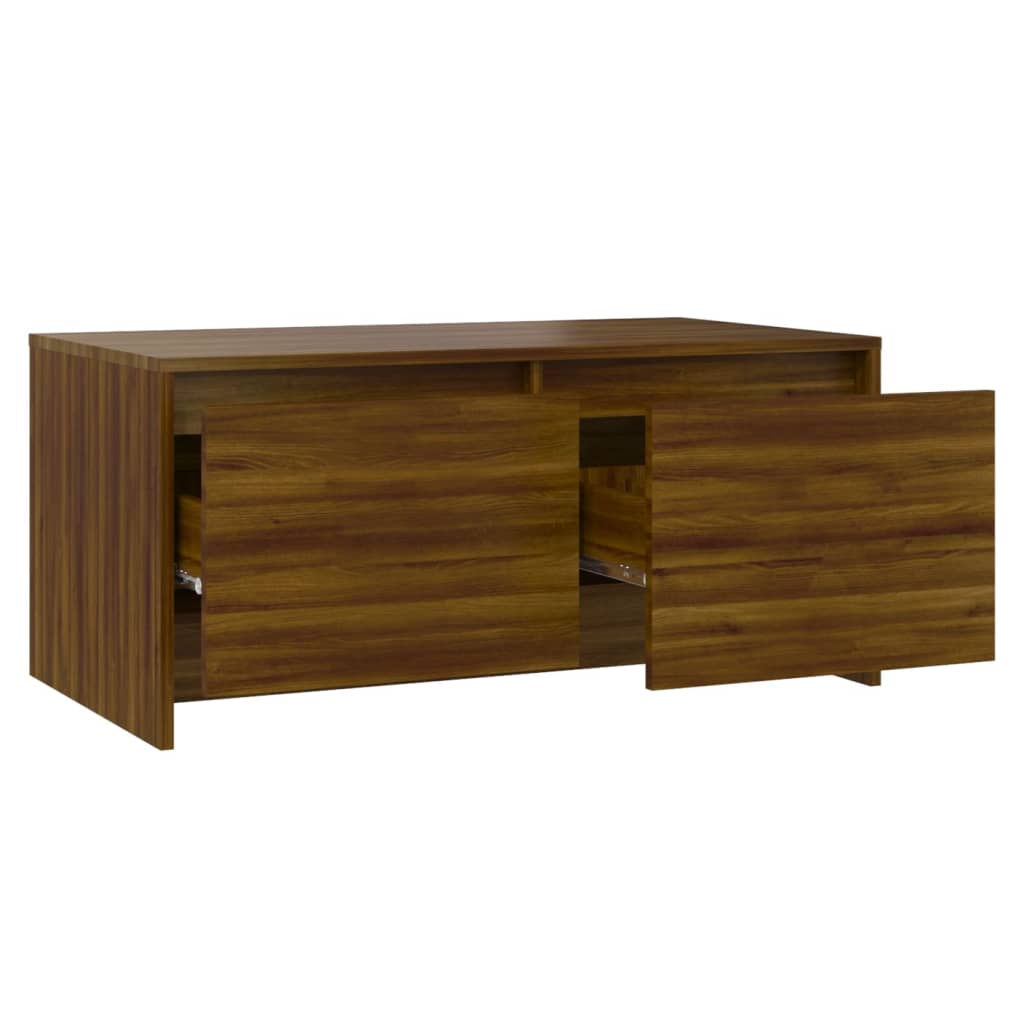 Barna tölgyszínű forgácslap dohányzóasztal 90 x 50 x 41,5 cm Barna tölgyszínű forgácslap dohányzóasztal 90 x 50 x 41,5 cm