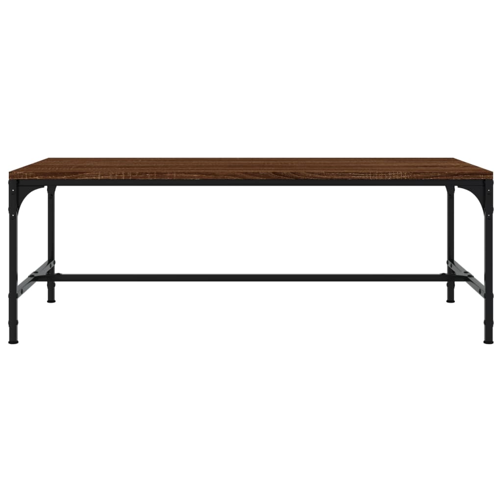 Barna tölgyszínű szerelt fa dohányzóasztal 100 x 50 x 35 cm Barna tölgyszínű szerelt fa dohányzóasztal 100 x 50 x 35 cm
