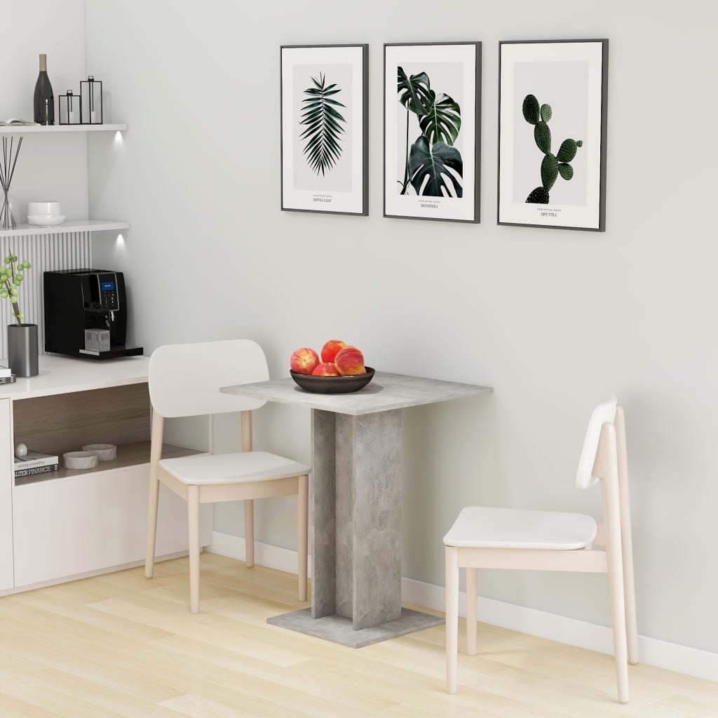 Betonszürke forgácslap bisztróasztal 60 x 60 x 75 cm
