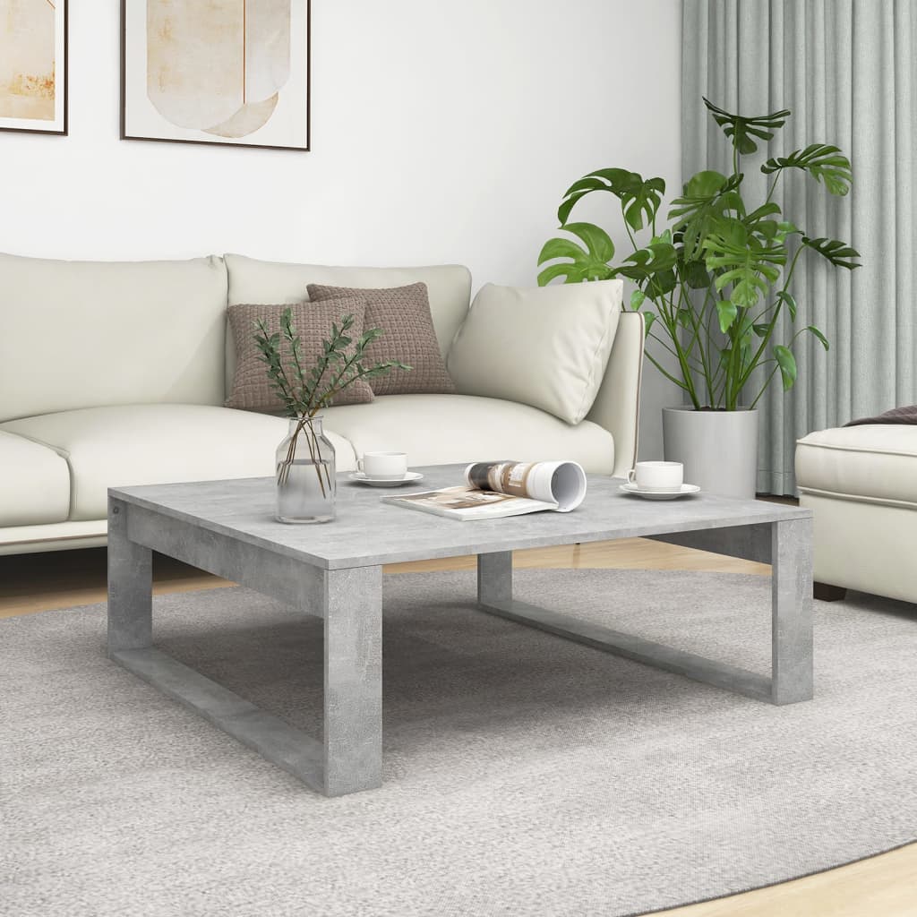 Betonszürke forgácslap dohányzóasztal 100 x 100 x 35 cm