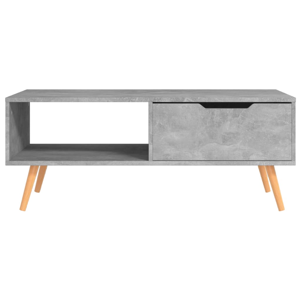 Betonszürke forgácslap dohányzóasztal 100 x 49,5 x 43 cm