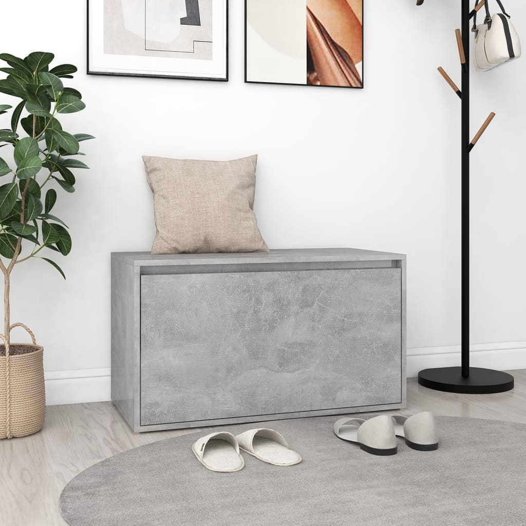 Betonszürke forgácslap előszobapad 80 x 40 x 45 cm