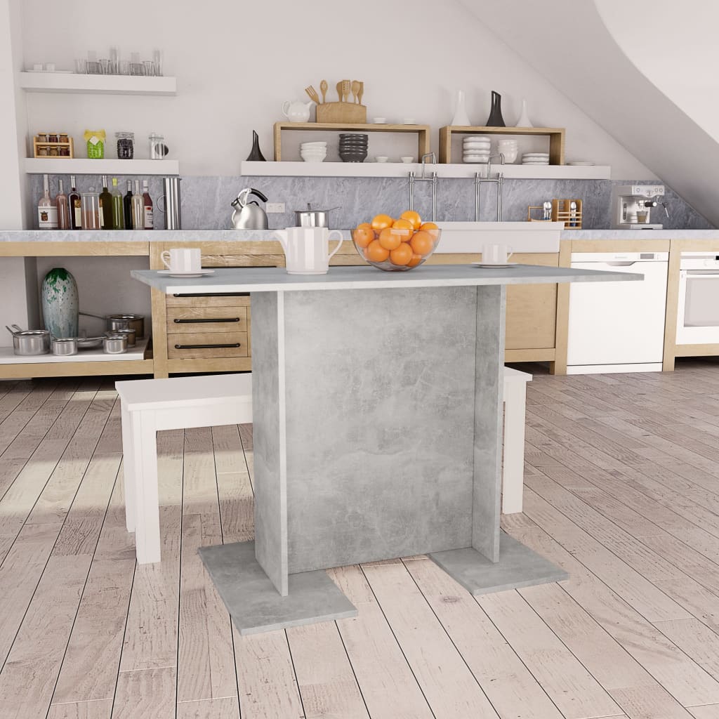 Betonszürke forgácslap étkezőasztal 110 x 60 x 75 cm