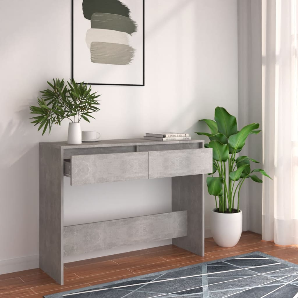 Betonszürke forgácslap tálalóasztal 100 x 35 x 76,5 cm
