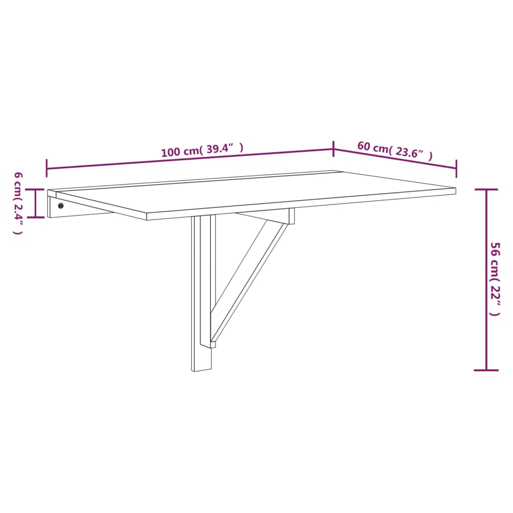 Betonszürke szerelt fa összecsukható fali asztal 100x60x56 cm Betonszürke szerelt fa összecsukható fali asztal 100x60x56 cm