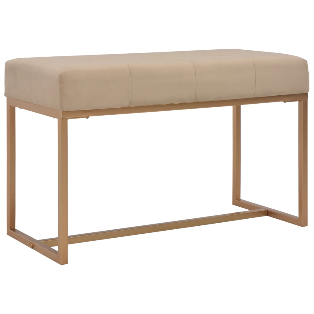 Bézsszínű bársonypad 80 cm