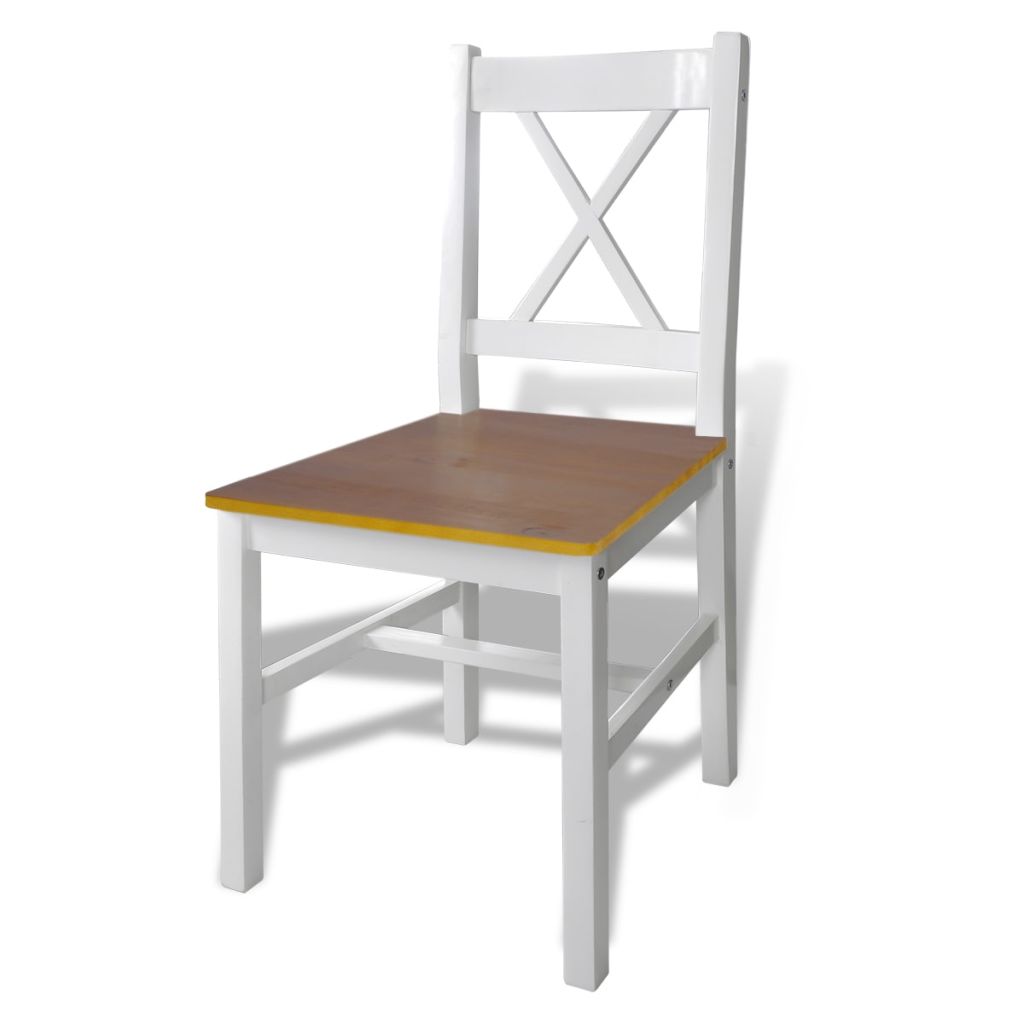 Fából készült asztal 4 fából készült székkel / étkező garnitúra barna