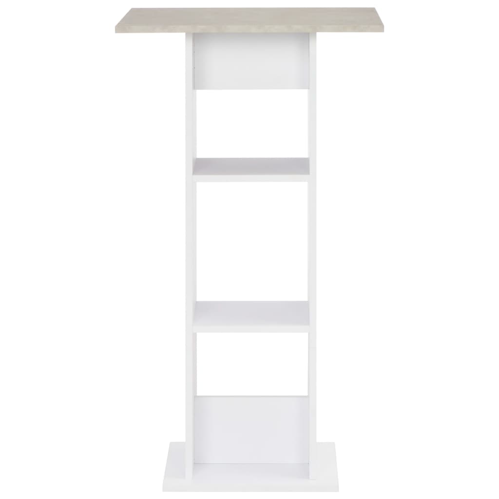 Fehér és betonszürke bárasztal 60 x 60 x 110 cm