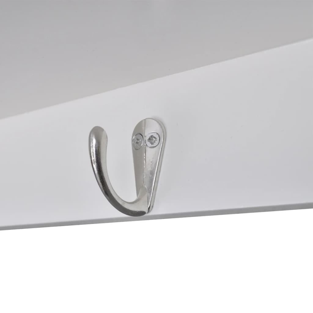 Fehér fali fa konyhaszekrény