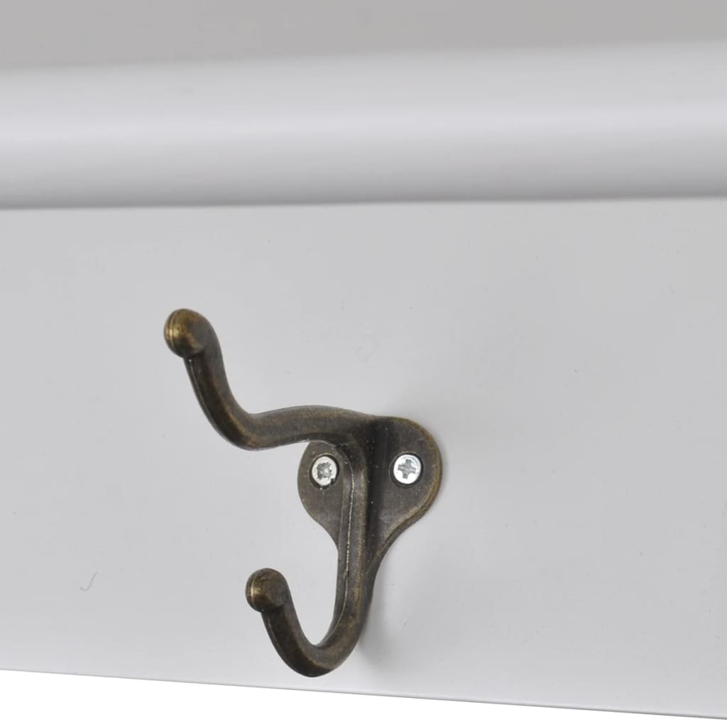 Fehér fali üvegajtós fa konyhaszekrény