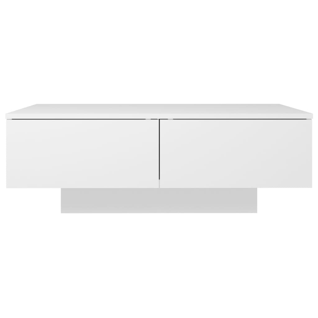 Fehér forgácslap dohányzóasztal 90 x 60 x 31 cm