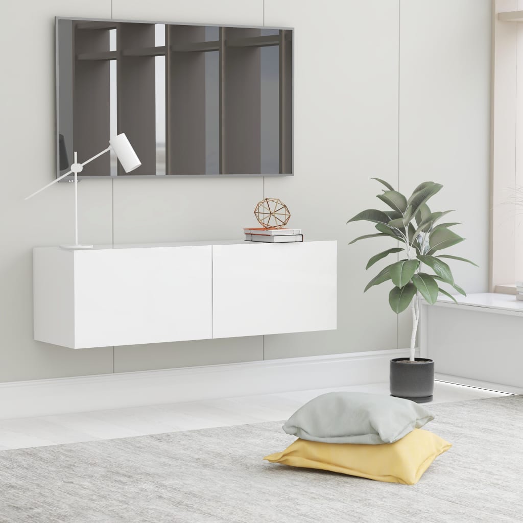 Fehér forgácslap tv-szekrény 100 x 30 x 30 cm Fehér forgácslap tv-szekrény 100 x 30 x 30 cm